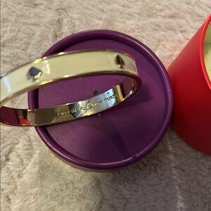 Kate Spade Gold and Cream Bangle Bracelet